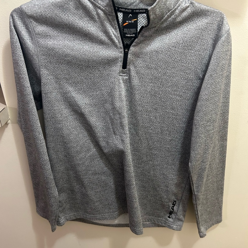 HEAD Men's Light Gray Zip-Up Sweater